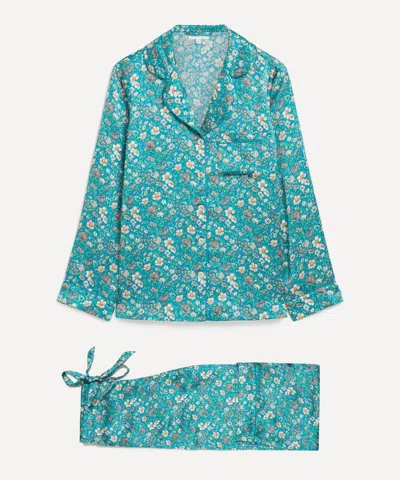 LIBERTY LIBERTY WOMEN'S RACHEL MEADOWS SILK SATIN PYJAMA SET