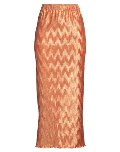L'IDÉE WOMAN L'IDÉE WOMAN WOMAN MAXI SKIRT ORANGE SIZE 4 POLYESTER