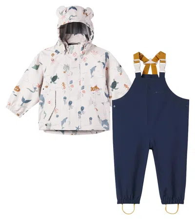LIEWOOD BABY MANU RAINCOAT AND OVERALLS SET
