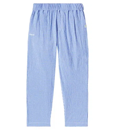 LIEWOOD BORIS GINGHAM COTTON SEERSUCKER PANTS