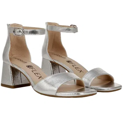 LIFESTRIDE LIFESTRIDE CASSIDY ANKLE STRAP DRESS SANDALS SILVER I8937S1020 WOMEN'S