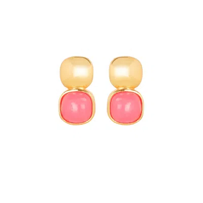 LILA RASA WOMEN'S GOLD / PINK GLOSSY GOLD & BLUSHING  PINK STUD