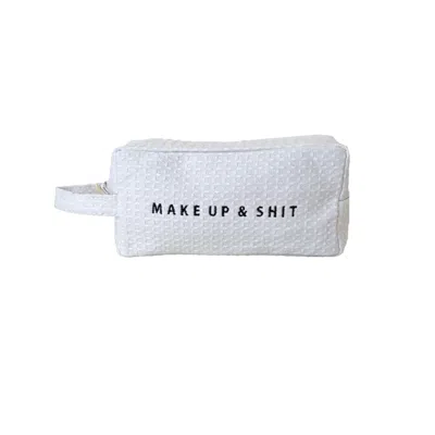 LILLY LOVES WHITE MAKE UP AND SHIT COSMETIC BAG