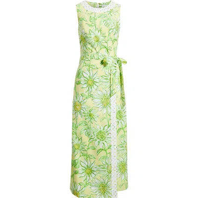 LILLY PULITZER LILLY PULITZER® FRESIA LACE DETAIL STRETCH COTTON MAXI DRESS
