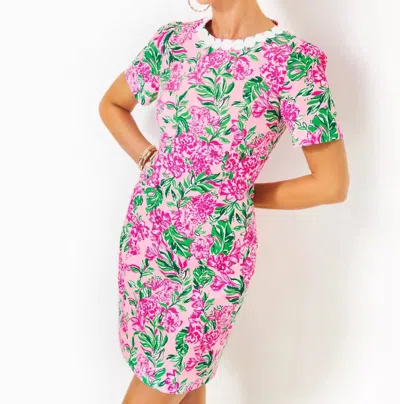 LILLY PULITZER MILA SHORT SLEEVE STRETCH IN CONCH SHELL PINK KOALA LA LA
