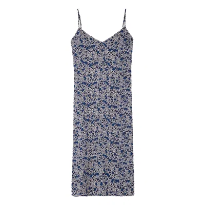 LILY AND LIONEL WOMEN'S ROSIE NIGHTIE ASTER SLIP DRESS - BLUE