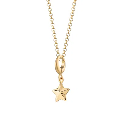 LILY CHARMED WOMEN'S GOLD PLATED FACETED STAR CHARM NECKLACE