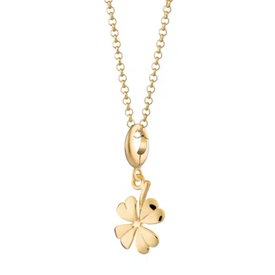 LILY CHARMED WOMEN'S GOLD PLATED FOUR LEAF CLOVER CHARM NECKLACE