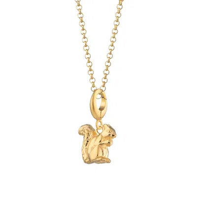 LILY CHARMED WOMEN'S GOLD PLATED SQUIRREL CHARM NECKLACE