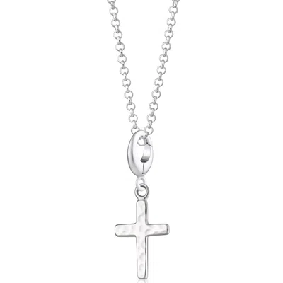 LILY CHARMED WOMEN'S STERLING SILVER CROSS CHARM NECKLACE