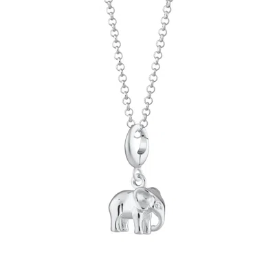 LILY CHARMED WOMEN'S STERLING SILVER ELEPHANT CHARM NECKLACE