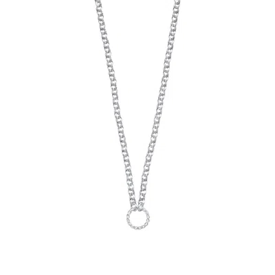 LILY CHARMED WOMEN'S STERLING SILVER ETERNITY TWIST CHARM COLLECTOR NECKLACE