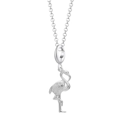 LILY CHARMED WOMEN'S STERLING SILVER FLAMINGO CHARM NECKLACE