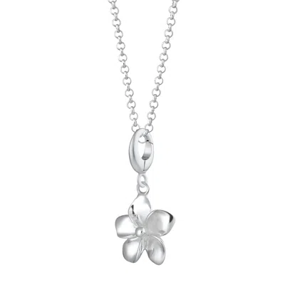 LILY CHARMED WOMEN'S STERLING SILVER FLOWER CHARM NECKLACE
