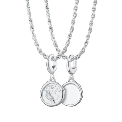 LILY CHARMED WOMEN'S STERLING SILVER MANIFEST MAGIC CHARM NECKLACE WITH TWISTED ROPE CHAIN