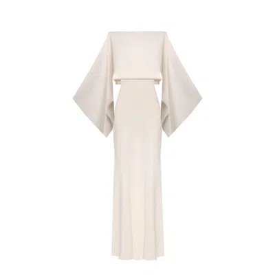 LILY PHELLERA WOMEN'S ROSE GOLD / WHITE RAYA KIMONO DRESS