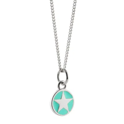 LIME TREE DESIGN WOMEN'S GREEN JADE ENAMEL STAR NECKLACE