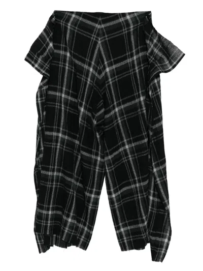 LIMI FEU CHECKED FLARED TROUSERS