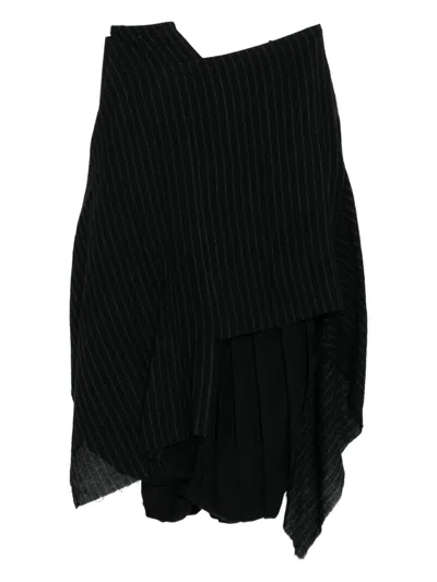LIMI FEU STRIPE GAUZE PLEATS SKIRT