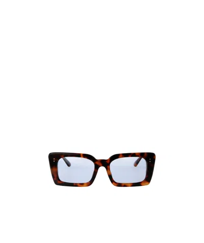 LINDA FARROW GEOMETRIC FRAME SUNGLASSES