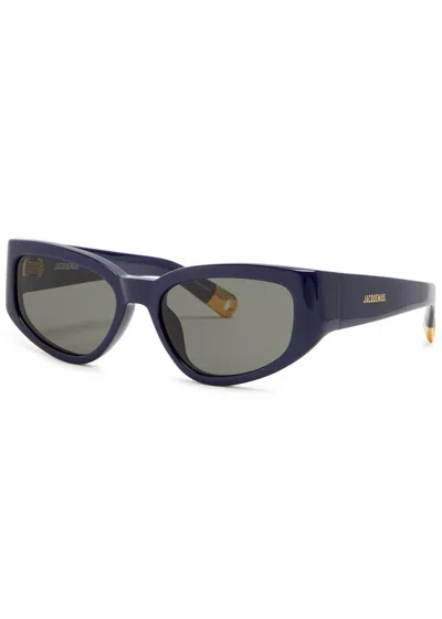 LINDA FARROW LUXE JACQUEMUS X LINDA FARROW LUXE GALA CAT-EYE SUNGLASSES