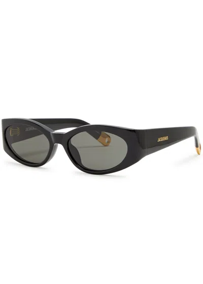 LINDA FARROW LUXE JACQUEMUS X LINDA FARROW LUXE OVALO OVAL-FRAME SUNGLASSES