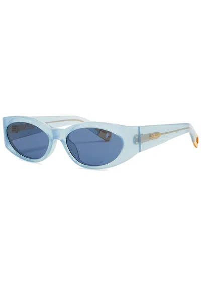 LINDA FARROW LUXE JACQUEMUS X LINDA FARROW LUXE OVALO OVAL-FRAME SUNGLASSES