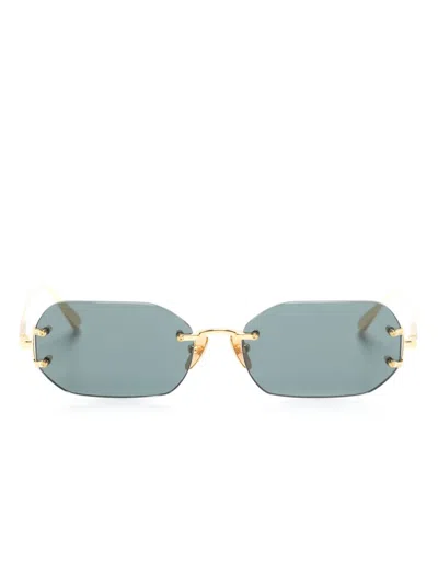 LINDA FARROW MAGALI RECTANGLE-FRAME SUNGLASSES