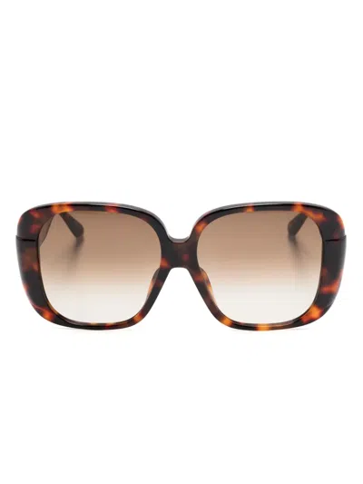 LINDA FARROW MIMA OVERSIZE-FRAME SUNGLASSES