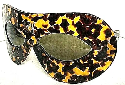 LINDA FARROW LINDA FARROW WALTER VAN BEIRENDONCK WVB TORTOISE OVERSIZED MASK SUNGLASSES