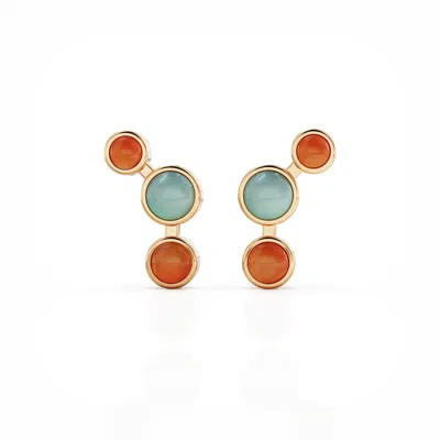 LINDA FIORE WOMEN'S AURORA EARRINGS GOLD VERMEIL