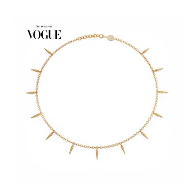 LINDA FIORE WOMEN'S HORN NECKLACE GOLD VERMEIL