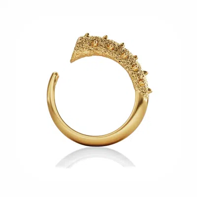 LINDA FIORE WOMEN'S HORN RING GOLD VERMEIL