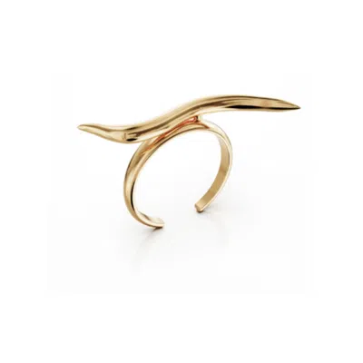 LINDA FIORE WOMEN'S SWIRL RING GOLD VERMEIL