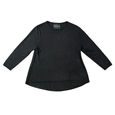 LINDSAY NICHOLAS NEW YORK WOMEN'S BROWN WELLESLEY SWEATER IN ESPRESSO