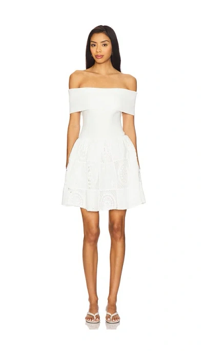 LINE & DOT BIVA MIX-MEDIA MINI DRESS