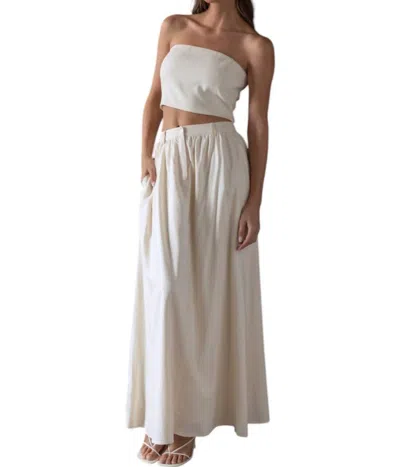 LINE AND DOT DAY DREAM MIDI SKIRT IN IVORY