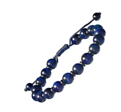 LINK UP LINK UP GEMSTONE BEADS WITH ALTERNATING ACCENT SPACERS PULL CORD BRACELET