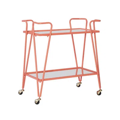 LINON CORAL MID-CENTURY BAR CART