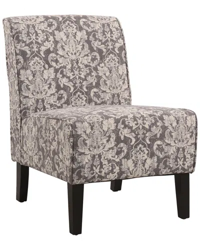 LINON FURNITURE LINON BELLA GRAY DAMASK ACCENT CHAIR
