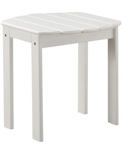 LINON FURNITURE LINON WHITE ADIRONDACK END TABLE