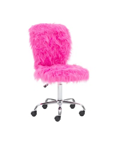 LINON HOME DECOR ALBION ARMLESS SWIVEL OFFICE CHAIR