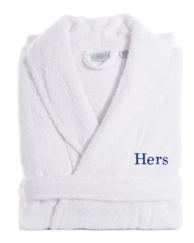 LINUM HOME TEXTILES LINUM HOME TEXTILES EMBROIDERED HERS TERRY BATHROBE