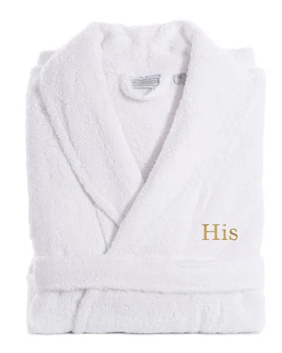 LINUM HOME TEXTILES LINUM HOME TEXTILES EMBROIDERED HIS TERRY BATHROBE