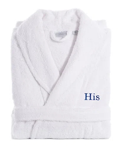 LINUM HOME TEXTILES LINUM HOME TEXTILES EMBROIDERED HIS TERRY BATHROBE