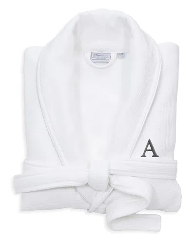 LINUM HOME TEXTILES LINUM HOME TEXTILES MONOGRAMMED WAFFLE LARGE/X-LARGE TERRY BATHROBE, (A-Z)