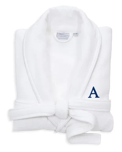 LINUM HOME TEXTILES LINUM HOME TEXTILES MONOGRAMMED WAFFLE LARGE/X-LARGE TERRY BATHROBE, (A-Z)