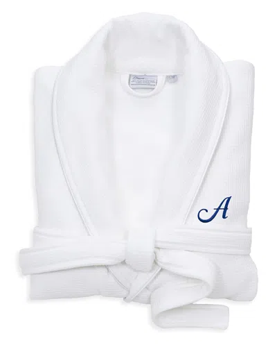 LINUM HOME TEXTILES LINUM HOME TEXTILES MONOGRAMMED WAFFLE LARGE/X-LARGE TERRY BATHROBE, (A-Z)