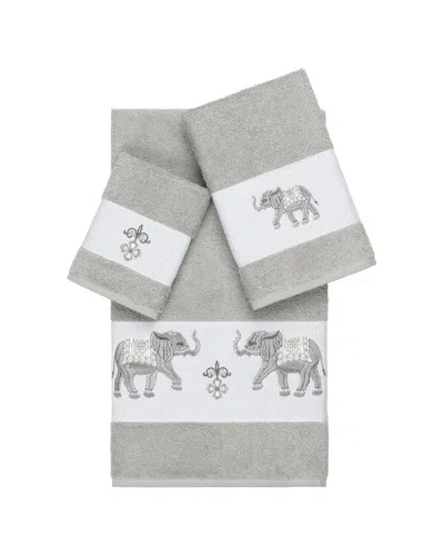 LINUM HOME TEXTILES LINUM HOME TEXTILES QUINN TURKISH COTTON 3PC EMBELLISHED TOWEL SET