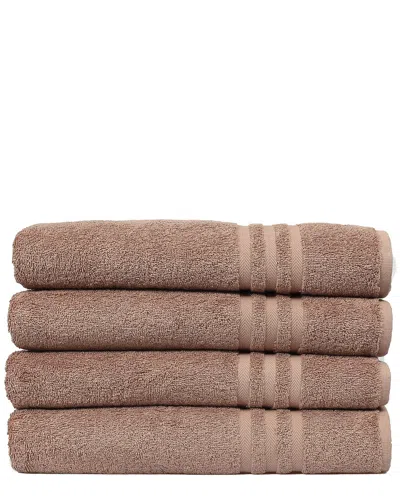LINUM HOME TEXTILES LINUM HOME TEXTILES SET OF 4 DENZI TURKISH COTTON BATH TOWELS